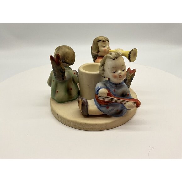 Hummel Figurine Herald Angels Candlestick Holder TMK2 Full Bee Goebel Germany - Picture 5 of 16